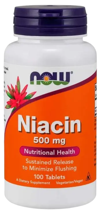 NOW Foods Niacin 500 мг Витамин Б-3 Ниацин
