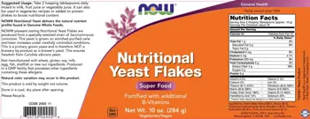 NOW Foods Nutritional Yeast Flakes Бирена Мая - 284 грама, 18 дози