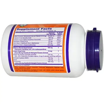 NOW Foods Ocu Support Формула за Поддържане Здравето на Очите - 60 веге капсули, 20 дози
