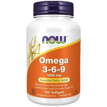 NOW Foods Omega 3-6-9 1000 мг Омега 3-6-9 от Растителни Масла