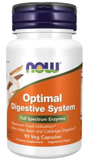 NOW Foods Optimal Digestive System Комплексни Ензими - 90 веге капсули, 45 дози