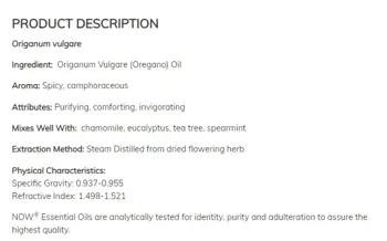 NOW Foods Oregano Oil 100% Pure Origanum Vulgare Масло от Риган - 30 мл