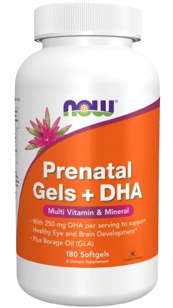 NOW Foods Prenatal + DHA Витамини за Бременни и Кърмещи