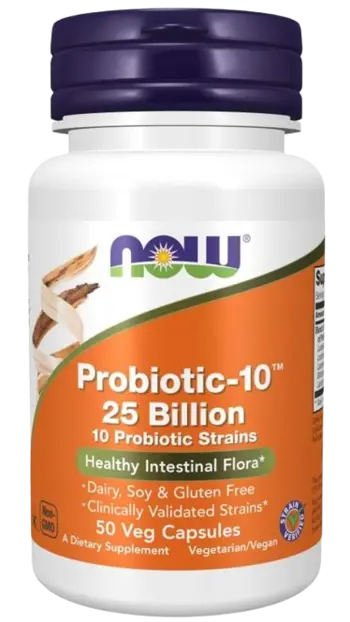 NOW Foods Probiotic-10 25 Billion 25 Милиарда Пробиотици от 10 Различни Щама