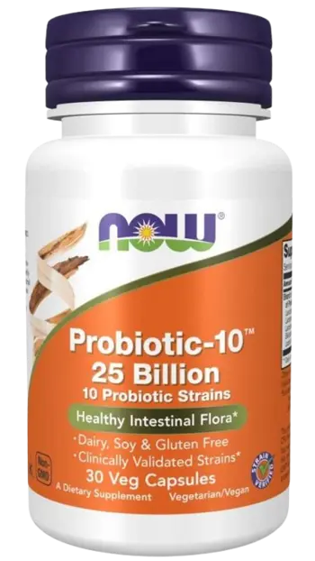 NOW Foods Probiotic-10 25 Billion 25 Милиарда Пробиотици от 10 Различни Щама