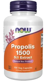 NOW Foods Propolis 1500 5:1 Extract Прополис - 100 веге капсули, 100 дози