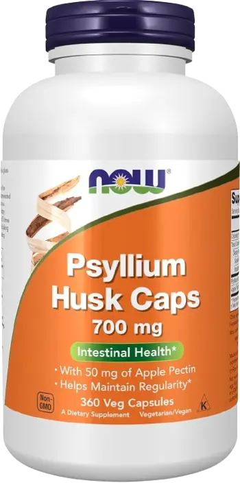NOW Foods Psyllium Husk 700 мг with Apple Pectin Псилиум Хуск с Ябълков Пектин