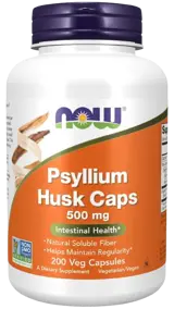 NOW Foods Psyllium Husk Caps 500 мг Индийски Живовляк (Фибри)