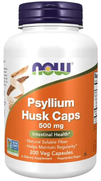 NOW Foods Psyllium Husk Caps 500 мг Индийски Живовляк (Фибри)