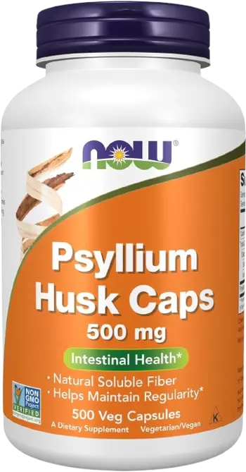NOW Foods Psyllium Husk Caps 500 мг Индийски Живовляк (Фибри)