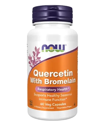 NOW Foods Quercetin with Bromelain 800 мг Кверцетин + 165 мг Бромелаин