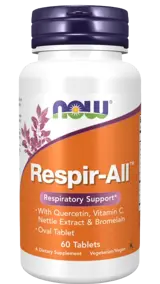 NOW Foods Respir-All Allergy Формула в Подкрепа на Дихателните Пътища - 60 таблетки, 20 дози
