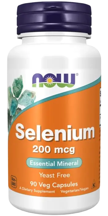 NOW Foods Selenium 200 мкг Селен Растителни Капсули
