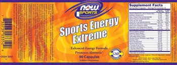 NOW Foods Sports Energy Extreme Спортна Формула за Енергия