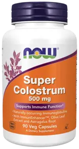 NOW Foods Super Colostrum 500 мг Коластра - 90 веге капсули, 45 дози