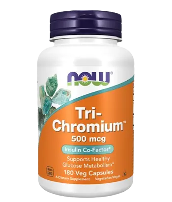 NOW Foods Tri-Chromium 500 мкг + Cinnamon Хром + Канела