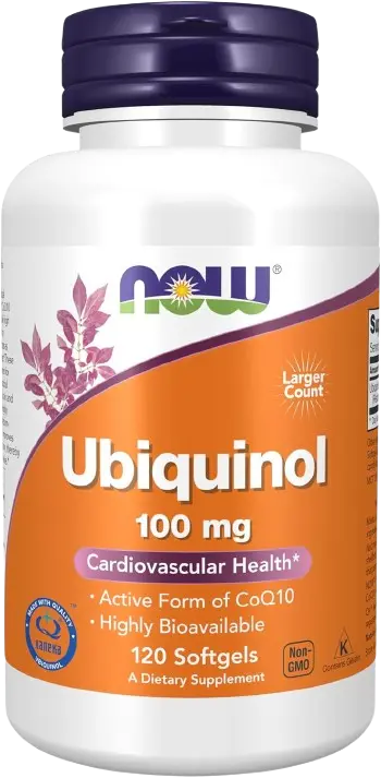 NOW Foods Ubiquinol 100 мг Убиквинол Коензим Q10