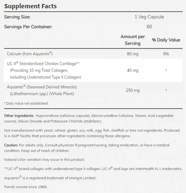 NOW Foods UC II Type 2 Collagen 40 мг Колаген Тип 2