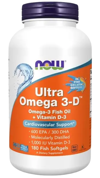 NOW Foods Ultra Omega 3-D with Vitamin D-3 Рибено Масло с Витамин D3