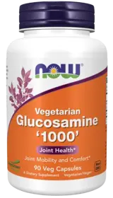 NOW Foods Vegatarian Glucosamine 1000 мг Глюкозамин HCL - 90 веге капсули, 45 дози