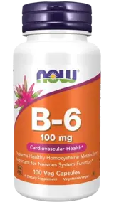 NOW Foods Vitamin B-6 Pyridoxine 100 мг ВИТАМИН B-6 Пиродоксин