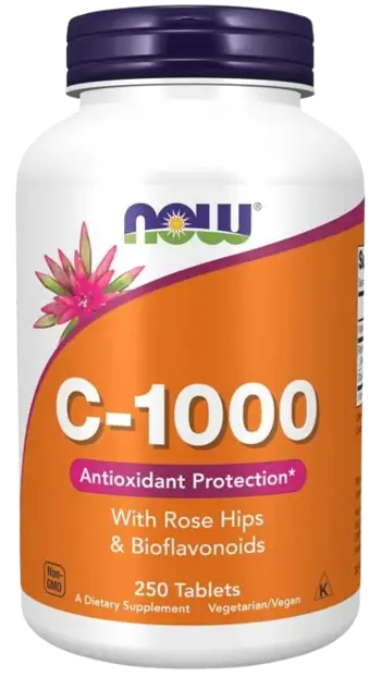 NOW Foods Vitamin C-1000 with Rose Hips + Bioflavonoids Витамин C + Екстракт от Шипка и Биофлавоноиди