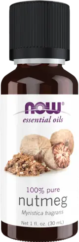 NOW Foods Nutmeg Oil 100% Pure Myristica Fragrans Етерични Масла от Индийското Орехче - 30 мл