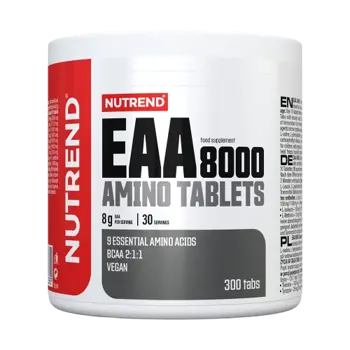 NUTREND EAA 8000 Amino Tablets Есенциални Аминокиселини - 300 таблетки, 30 дози