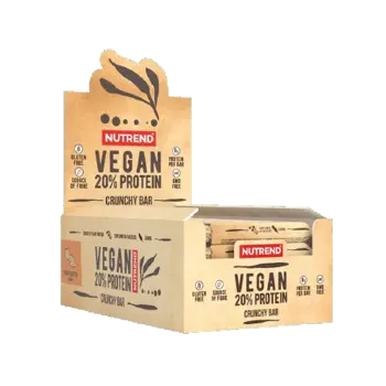 NUTREND Vegan Protein Crunchy Bar Протеинов Бар - 25 бара x 40 грама, 25 дози