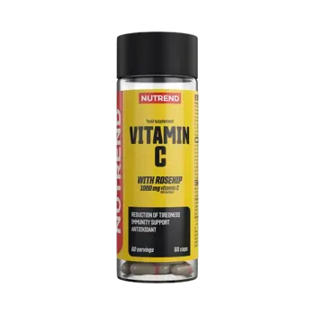 NUTREND Vitamin C 1000 мг with Rosehips Витамин С с Екстракт от Шипки - 60 капсули, 60 дози