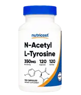 Nutricost N-Acetyl L-Tyrosine Н-Ацетил Л-Тирозин 350 мг х 120 капсули