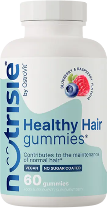 OstroVit Nutrisie Healthy Hair Gummies Специализирана Формула в Подкрепа на Косата - 60 желирани бонбони, 60 дози