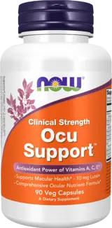 NOW Foods Ocu Support Clinical Strength Специализирана Формула в Подкрепа на Здравето на Очите - 90 веге капсули, 30 дози
