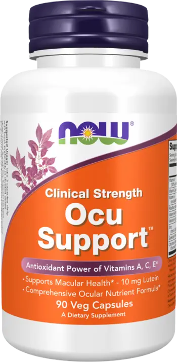 NOW Foods Ocu Support Clinical Strength Специализирана Формула в Подкрепа на Здравето на Очите - 90 веге капсули, 30 дози