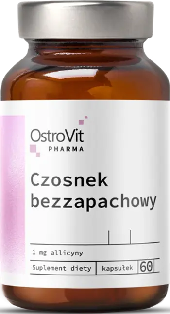 OstroVit Odorless Garlic 1000 мг Чесън без Мирис - 60 гел капсули, 60 дози