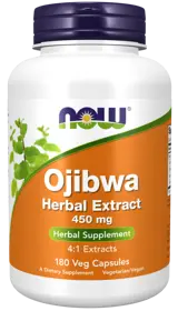 NOW Foods Ojibwa Herbal Extract 450 мг Смес от Билкови Екстракти Ojibwa - 180 веге капсули, 180 дози