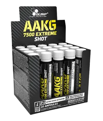 OLIMP AAKG 7500 мг Extreme Shot Box Течен Аргинин Алфа-Кетоглутарат