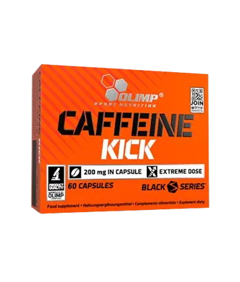 OLIMP Caffeine Kick 200 мг Кофеин на Капсули - 60 капсули, 60 дози