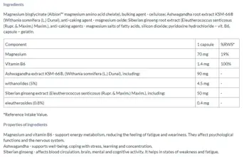OLIMP Chela-Mag B6 Ashwagandha + Ginseng Mагнезий, Витамин В6 и Екстракт от Ашваганда - 30 капсули, 30 дози