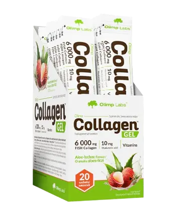 OLIMP Collagen Gel Box 6000 мг Рибен Колаген Гел с Хиалуронова Киселина - 20 сашета x 20 грама, 20 дози
