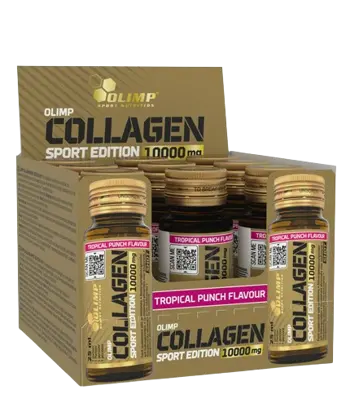 OLIMP Collagen Shot Box - GLASS 10000 мг Хидролизиран Телешки Колаген Шот - 9 шота x 25 мл, 9 дози