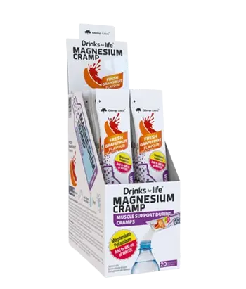 OLIMP Drinks for Life® Magnesium Cramp Box Магнезий с Калий - 20 сашета x 6 грама, 20 дози