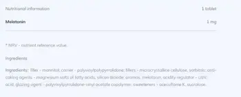 OLIMP Forsen Fast Melatonin 1 мг Мелатонин - 30 таблетки, 30 дози