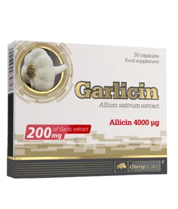 OLIMP Garlicin / Garlic Extract / 200 мг Екстракт от Чесън на Капсули - 30 капсули, 30 дози