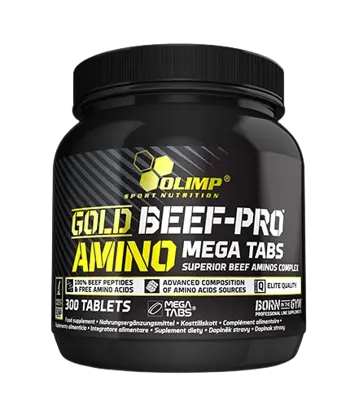 OLIMP Gold Beef-Pro Amino Mega Tabs Телешки Аминокиселини - 300 таблетки, 50 дози