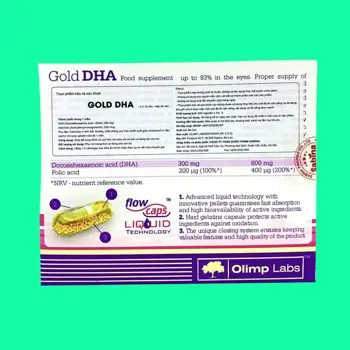 OLIMP Gold DHA 300 мг Kонцентрирано Рибено Масло DHA - 30 капсули, 30 дози