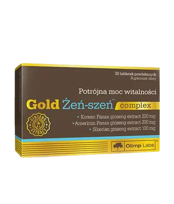 OLIMP Gold Ginseng Complex Три Вида Женшен: Корейски, Американски и Сибирски - 30 таблетки, 30 дози