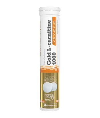 OLIMP Gold L-Carnitine 1000 мг + Chromium - 20 ефервесцентни таблетки, 20 дози