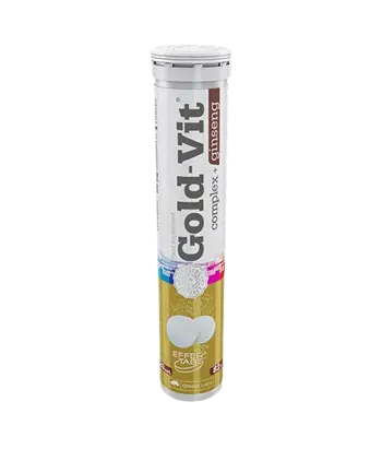 OLIMP Gold Vit Complex + Ginseng Мултивитамин Комплекс + Корейски Женшен - 20 ефервесцентни таблетки, 20 дози