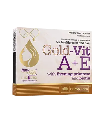 OLIMP Gold-Vit A + E with Evening primrose oil and Biotin Витамин А, Витамини Е и Вечерна Иглика - 30 капсули, 30 дози